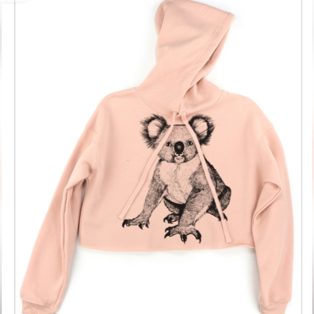 Koala Crop Hoodie